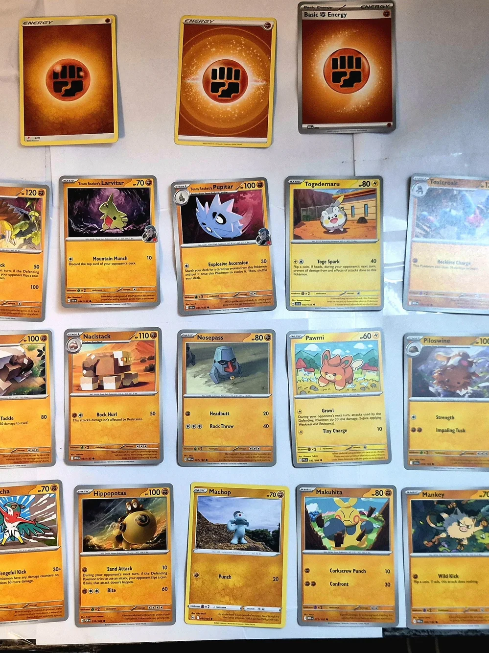 Pokemon Card Lot - 50+ Fighting Type Cards + Jumbo Ultra Rare